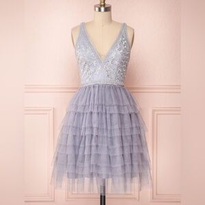 NEW WITH TAGS** Ayten Mystery | Lilac / Grey Tulle Dress US 10